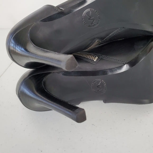 Michael Kors Elodie Leather Open Toe Bootie Size 9.5 Cut-Out Side Zip Stiletto - Picture 8 of 16